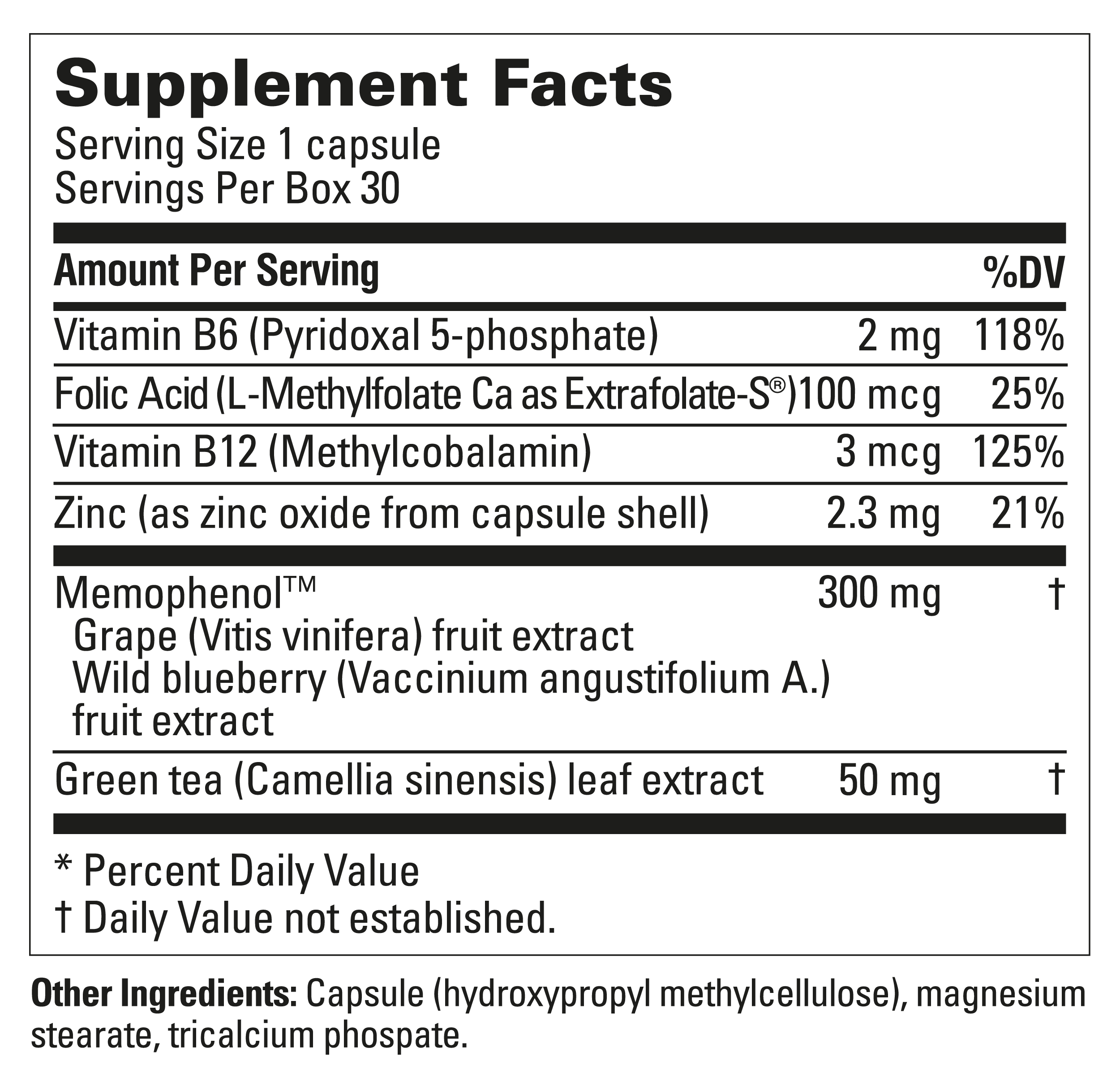 Supplement Label